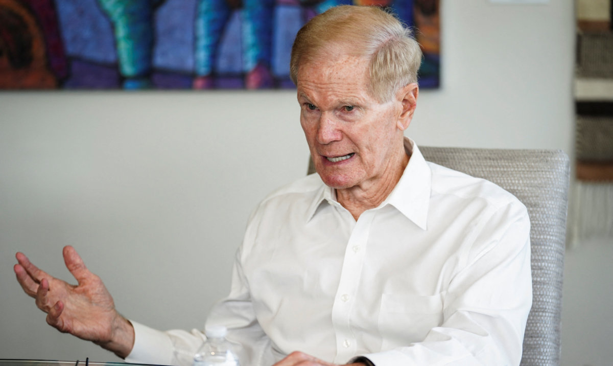 NASA Administrator Bill Nelson answers questions from reporters about U.S.-Mexico science collaborations, in Mexico City, Mexico, April 23, 2024. (Reuters)