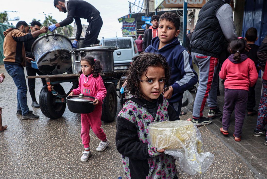The UN children's agency UNICEF has warned that the alarming lack of food, surging malnutrition and disease could lead to an "explosion" in child deaths in Gaza. (File/AFP)