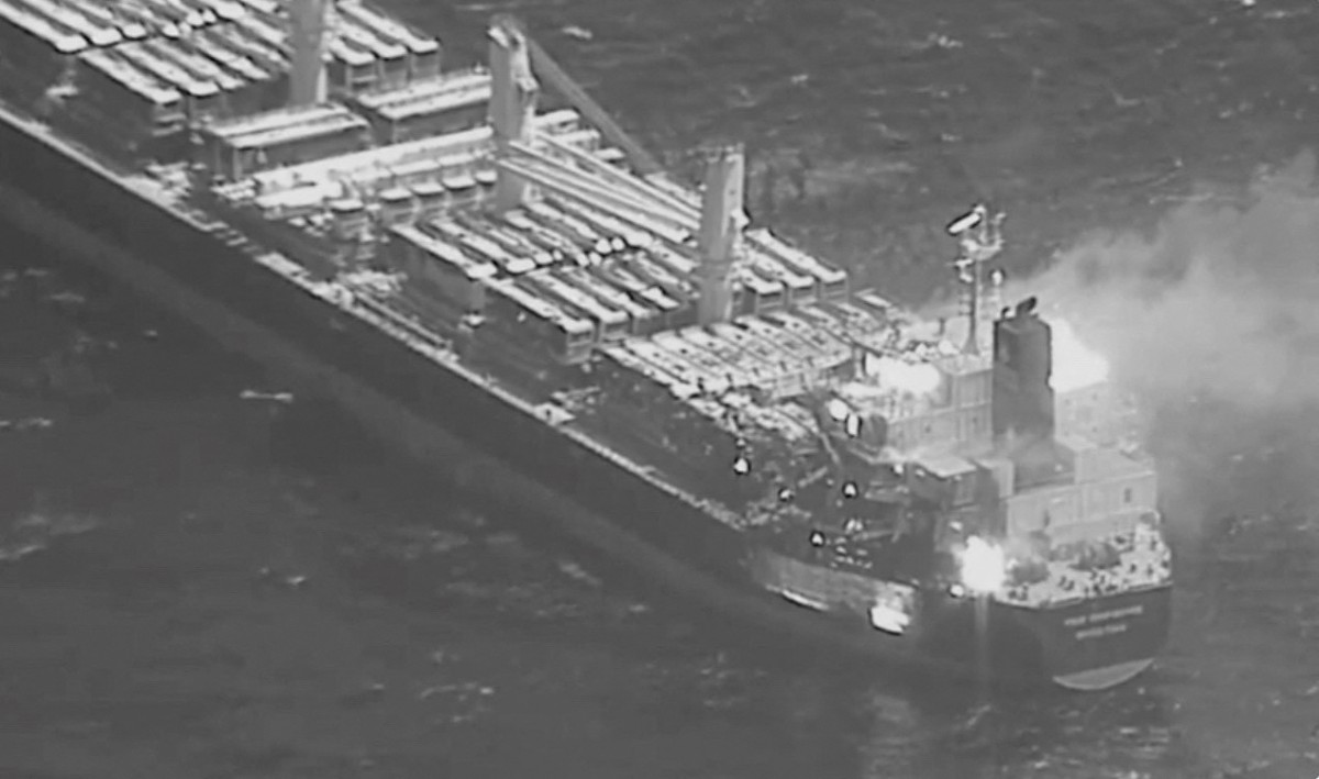 A blast near a ship off Yemen may mark a new attack by Houthis after a recent lull