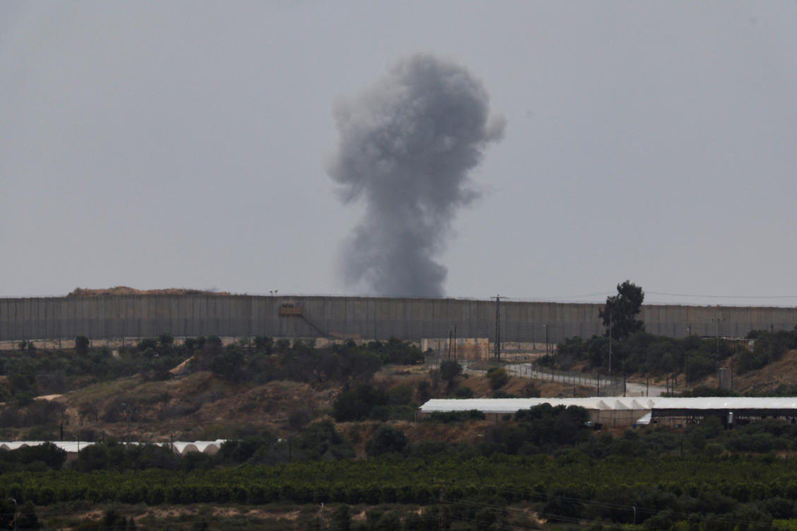 Smoke rises following an airstrike in Gaza, amid the ongoing conflict between Israel and the Palestinian Islamist group Hamas. (File/Reuters)