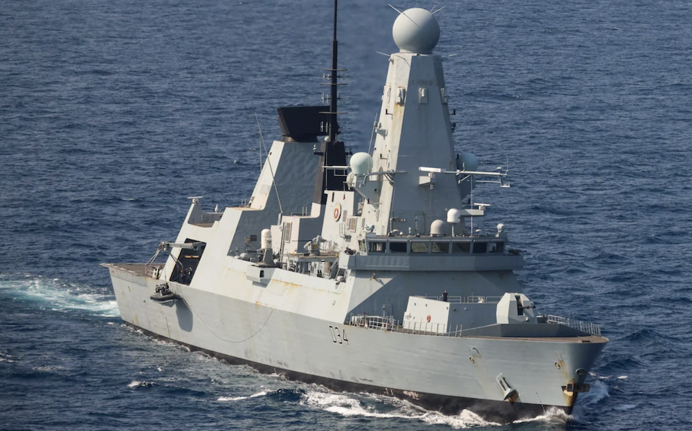 HMS Diamond patrolling the Red Sea. Grant Schapps confirmed it shot down a ballistic missile on Wednesday, the first since the first Gulf War in 1991. (Reuters/File Photo)