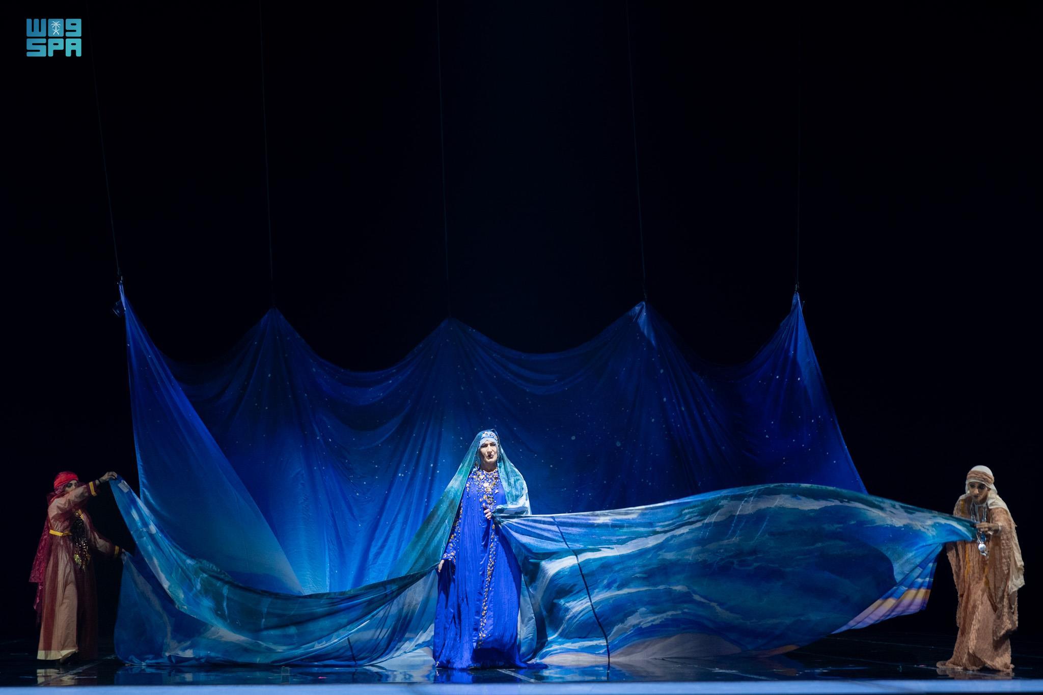 “Zarqa Al-Yamama,” the world’s first and largest grand opera in Arabic, made its debut at the King Fahad Cultural Center in Riyadh. (SPA)