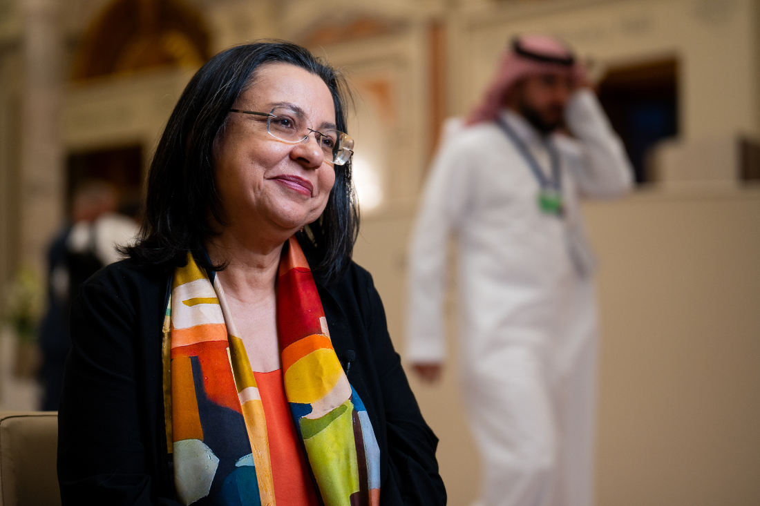 Anita Zaidi, President of the Bill and Melinda Gates Foundation’s Gender Equality Division, praises Saudi Arabia's contribution to the foundation. (AN Photo Abdulrahman bin Shulhuob)