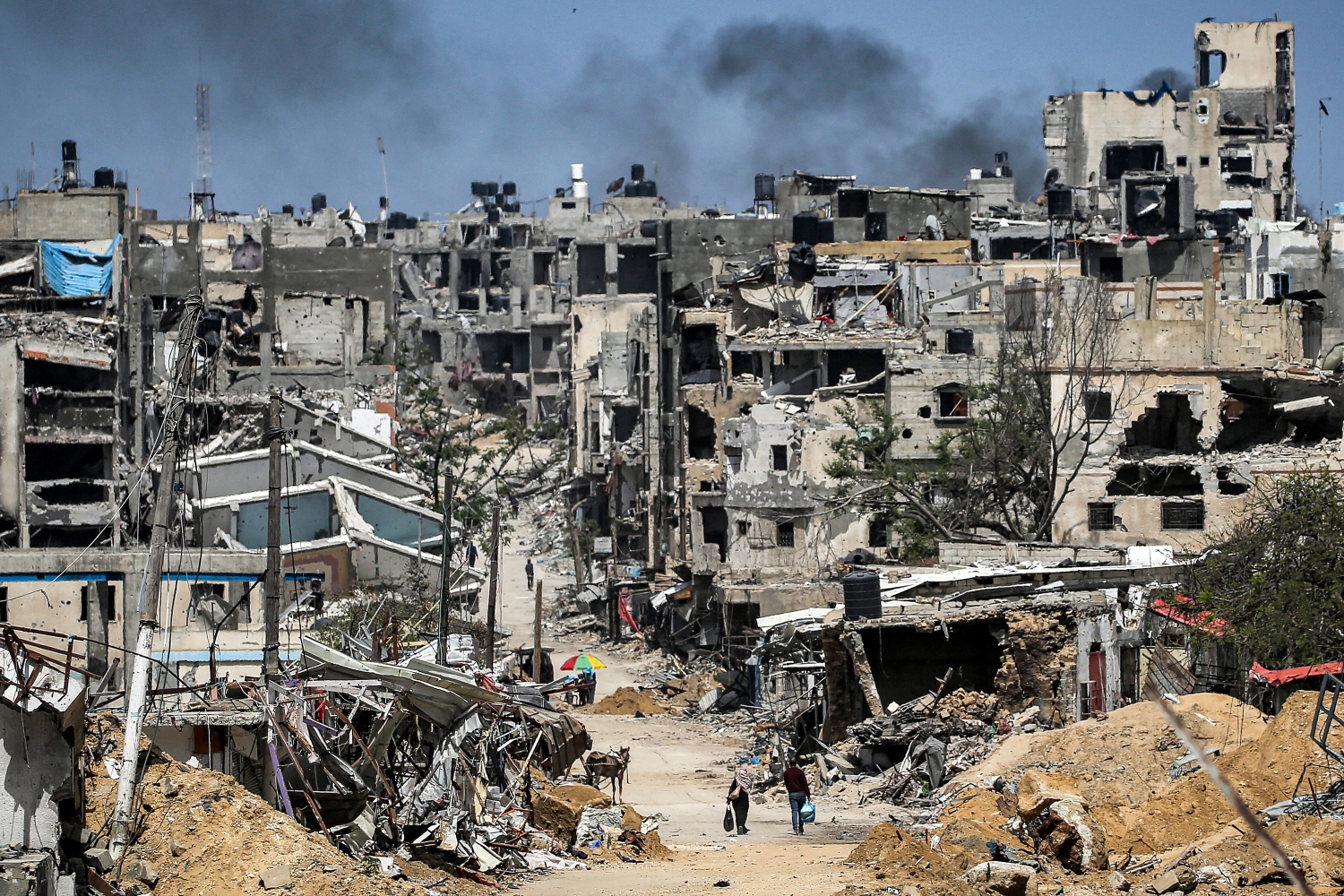 Gaza has been decimated by an unimaginable pounding that has produced an estimated 23 million tonnes of rubble (AFP)