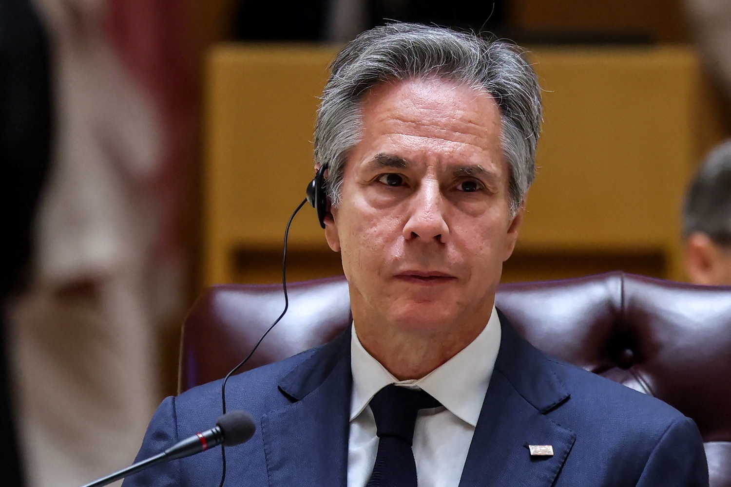 US Secretary of State Antony Blinken attends a Joint Ministerial Meeting of the GCC-US Strategic Partnership. Apr. 29, 2024 -AFP