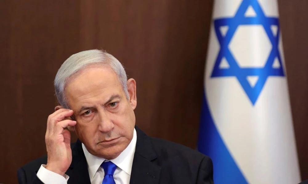 Israeli PM Benjamin Netanyahu attends the weekly cabinet meeting in the PM’s office in Jerusalem, June 25, 2023. (AP Photo)