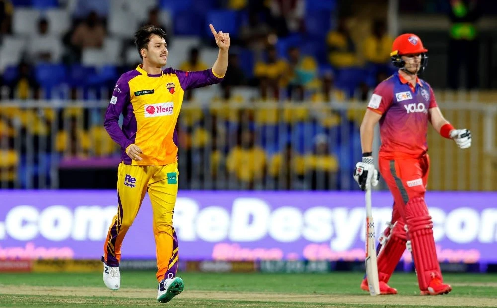 Muhammad Jawadullah in action during DP World ILT20 Season 2. (Supplied)
