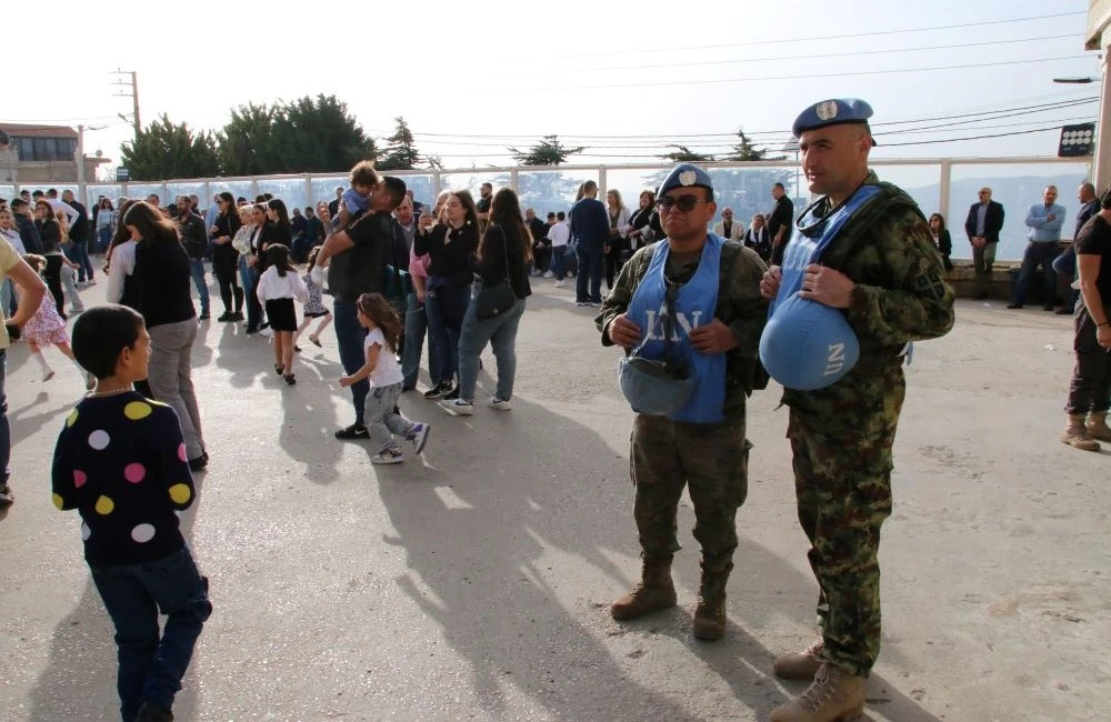 UNIFIL soldiers in Klayaa, southern Lebanon, Mar. 29, 2024. (Reuters)