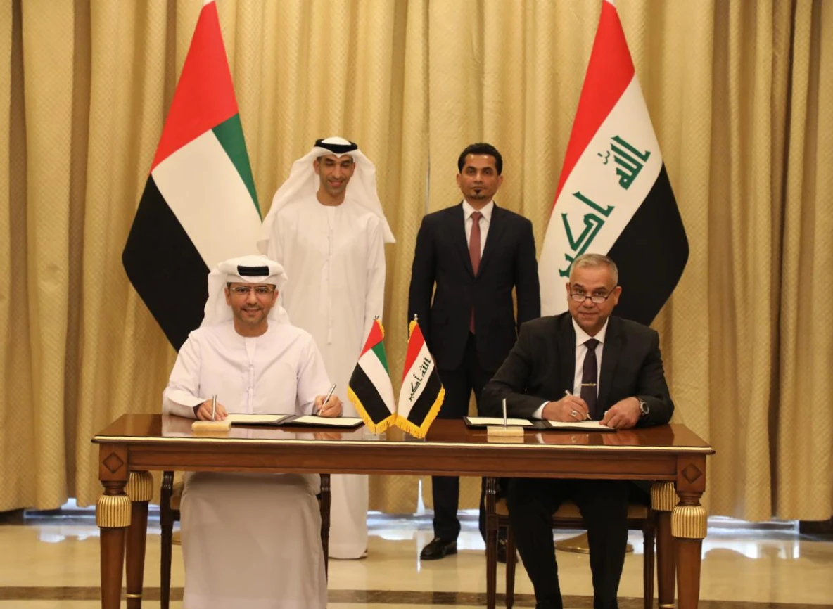 The agreement was signed in the presence of Iraq’s Minister of Transport Razzaq Muhaibas Al-Saadawi, UAE’s Minister of State for Foreign Trade Thani bin Ahmed Al-Zeyoudi, Managing Director and Group CEO, AD Ports Group Mohamed Juma Al-Shamisi, and Director General of the General Co. for Ports of Iraq Farhan Muhesen Al-Fartosi. Supplied