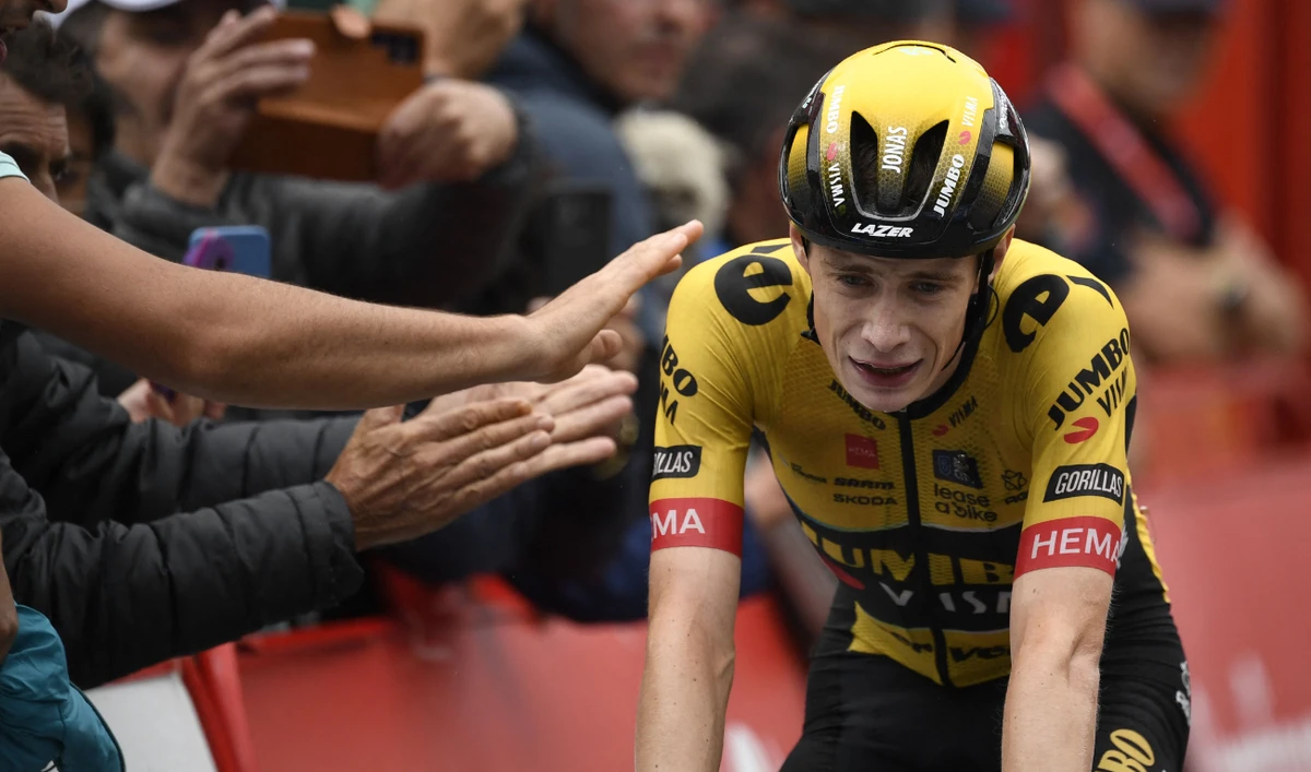 Two-time Tour de France champion Jonas Vingegaard was "conscious" after being taken to hospital following a mass crash in stage four of the Tour of the Basque Country race, his team said. (AFP)
