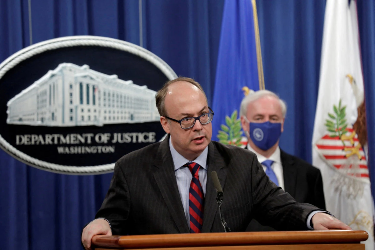 Donald Trump ally Jeffrey Clark speaks at a news conference at the Justice Department in Washington on October 21, 2020. (REUTERS)