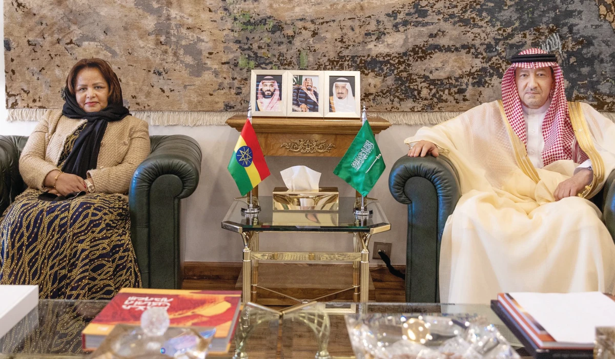 Birtukan Ayano Dadi (L) and Waleed Elkhereiji in Riyadh. (Supplied)
