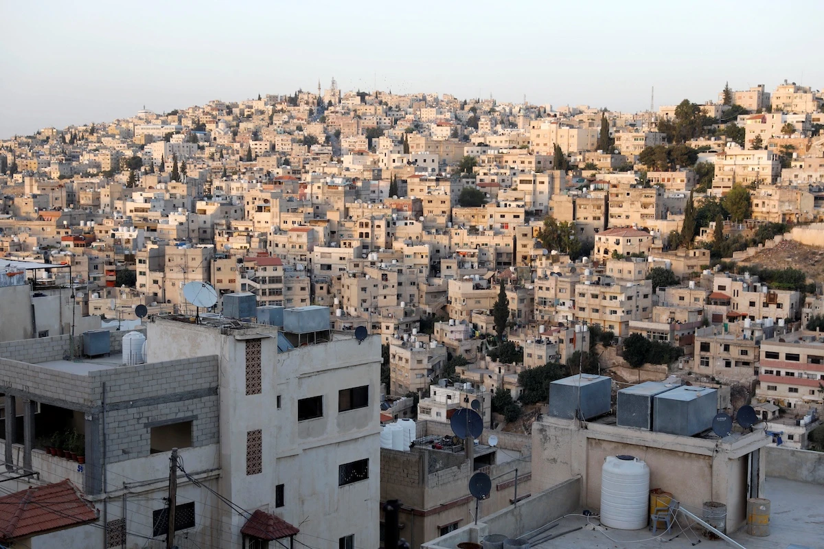 This picture shows a general view of east Amman and the Nazzal neighborhood. (File/AFP)
