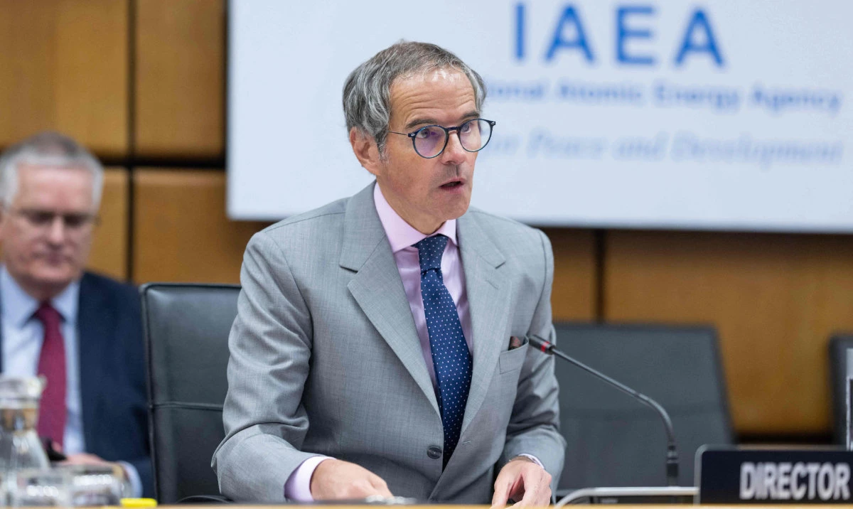 Rafael Grossi, Director General of the International Atomic Energy Agency (IAEA) attends the IAEA's Board of Governors’ emergency meeting, to discuss attacks on the Zaporizhzhia nuclear power plant, at the agency's headquarters in Vienna, Austria on April 11, 2024. (AFP)