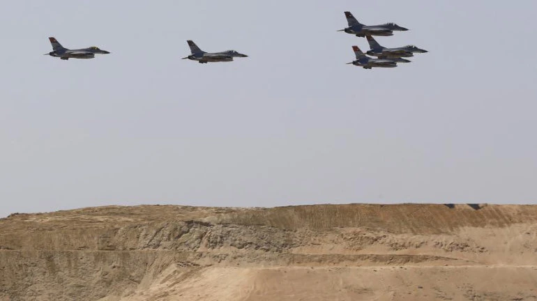 Egyptian air force planes parade in Ismailia, Egypt. (Reuters/File)