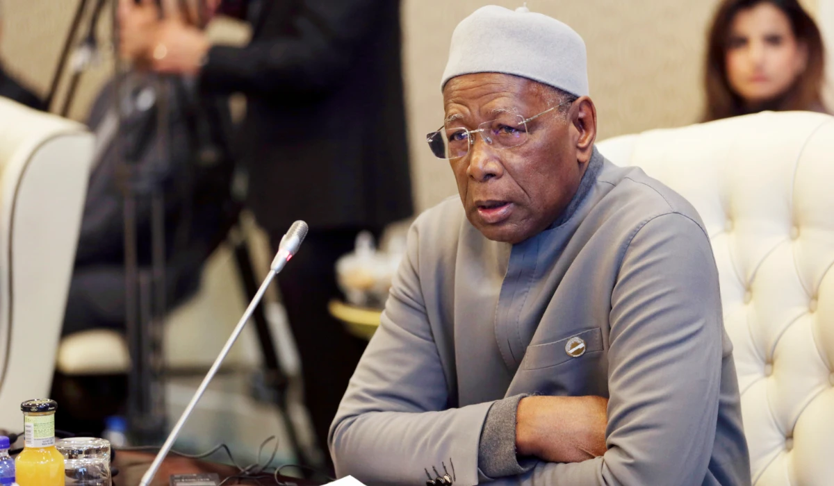 Special Representative of the UN Secretary General to Libya Abdoulaye Bathily speaks during a meeting with Arab Foreign Ministers in the capital of Tripoli, Sunday Jan. 22, 2023. (AP)