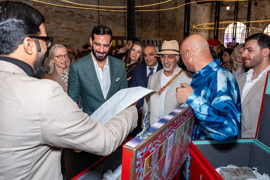 Emirati conceptual artist Abdullah Al-Saadi, photographed wearing a fedora, is representing the UAE at the 60th Venice Biennale. (Supplied)