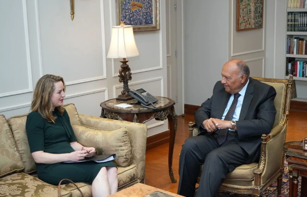 Egypt’s foreign minister holds talks with director general of migration organization