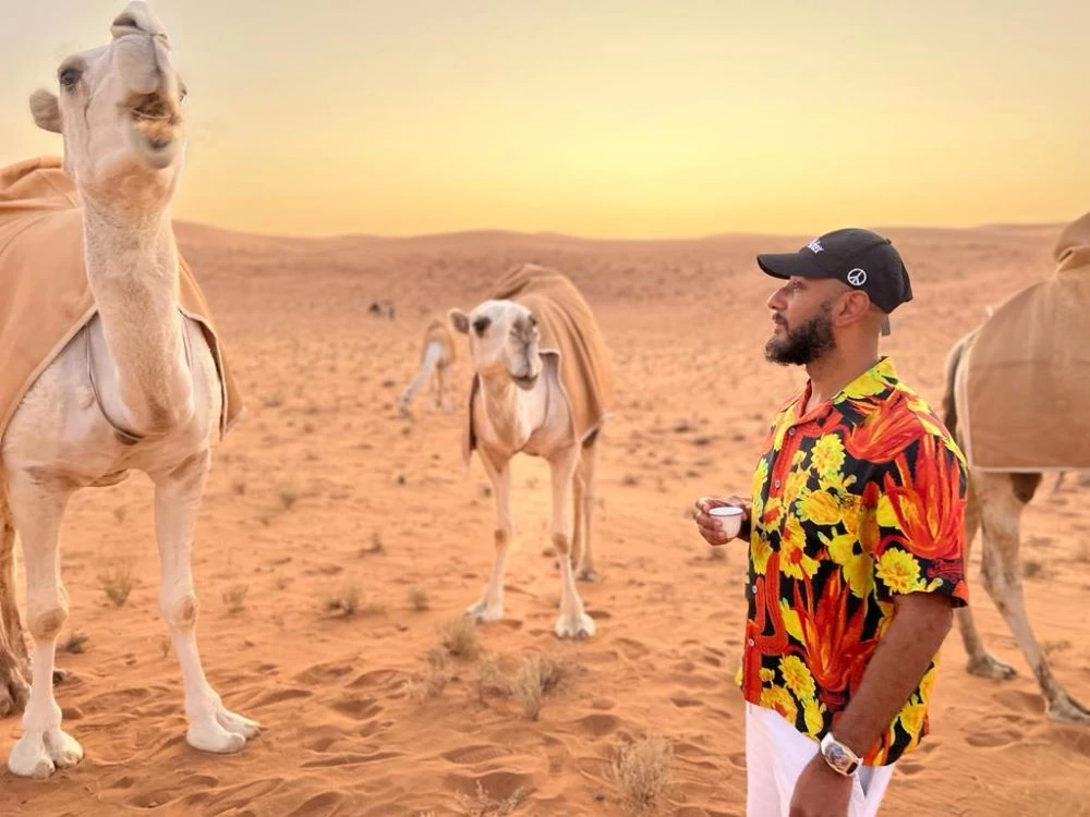 Swizz Beatz owns the Saudi Bronx camel racing team. (Supplied)
