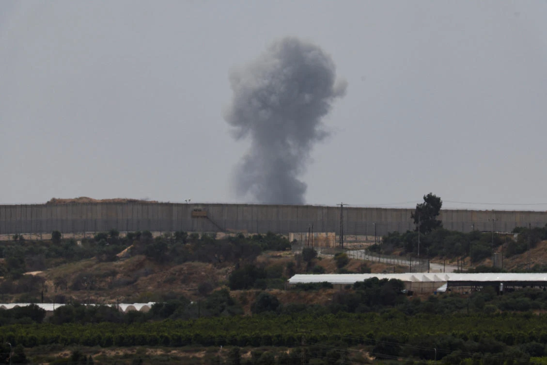 Smoke rises following an airstrike in Gaza, amid the ongoing conflict between Israel and the Palestinian Islamist group Hamas. (File/Reuters)