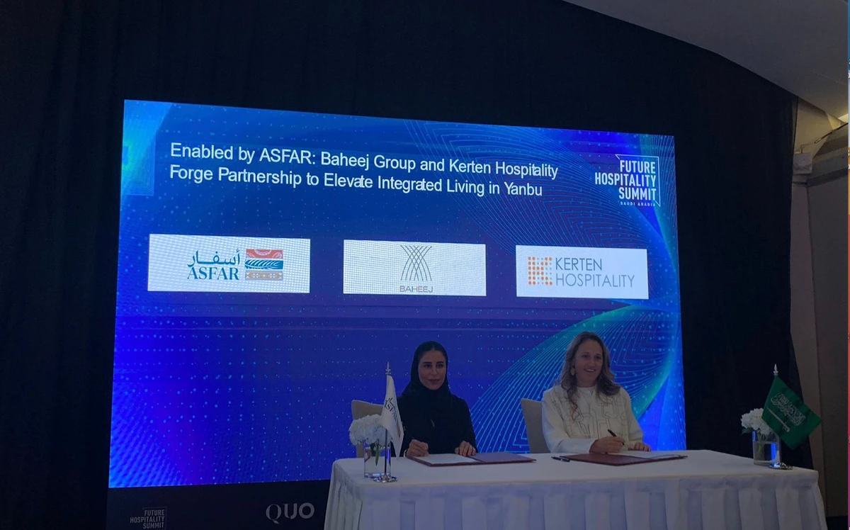 Baheej Tourism Development Co., a joint venture between ASFAR, the Saudi tourism investment company owned by the Public Investment Fund, and the Tamimi-AWN Alliance, signed a deal with Kerten Hospitality. AN photos by Huda Bashatah