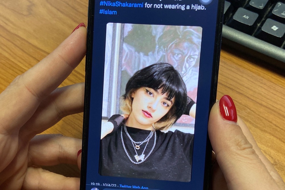 Nika Shakarami, 16, died during demonstrations over the death in police custody of Mahsa Amini. (AFP)