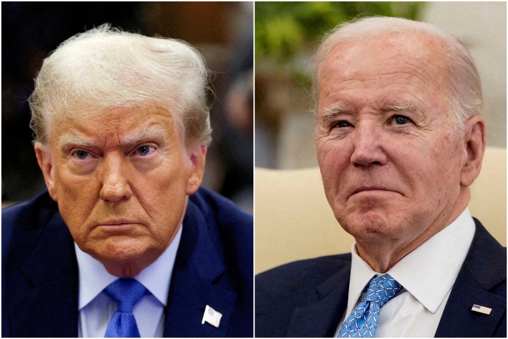 The nickname evoked the “Sleepy Joe” taunt Trump has long used for Biden. (Reuters)