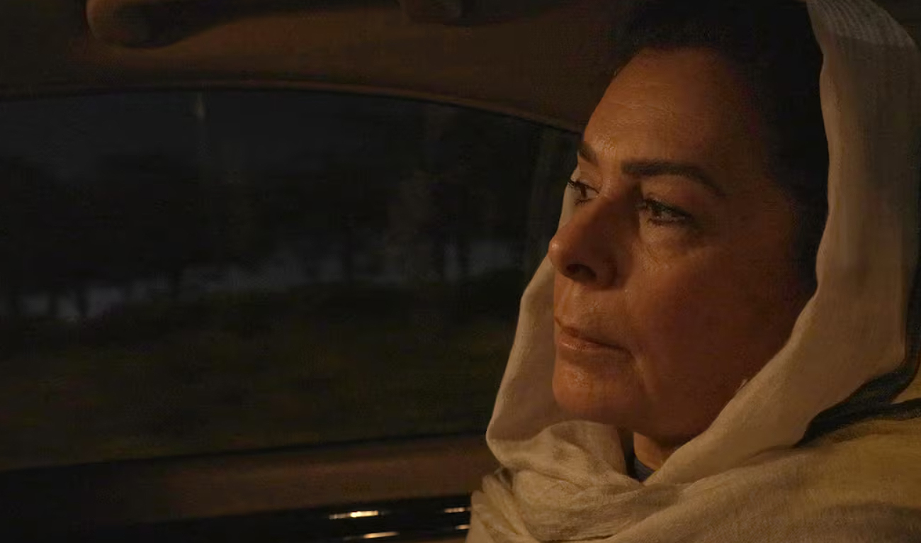 Fatima Gailani looks on during the filming of the documentary “The Sharp Edge of Peace,” that focuses on the women who took part in the intra-Afghan talks, in Doha, Qatar, in this undated handout picture. (Roya Film House/Handout via REUTERS)