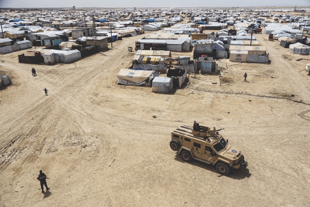 Camps and prisons run by Kurdish authorities still hold more than 56,000 detainees with alleged links to Daesh. (AP)