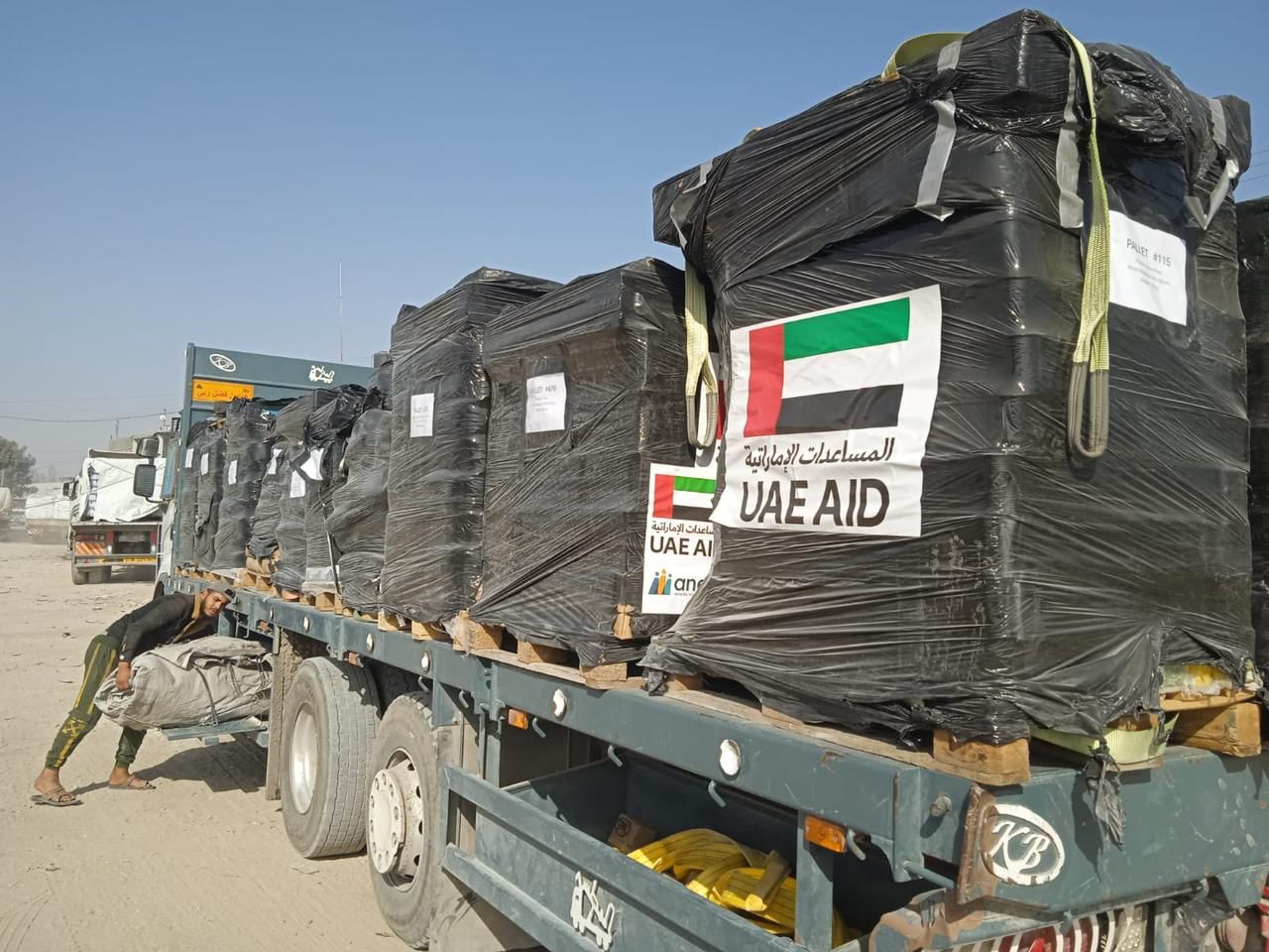 The UAE, in partnership with Anera, announced that it had delivered 400 tonnes of food aid to Gaza. (WAM)
