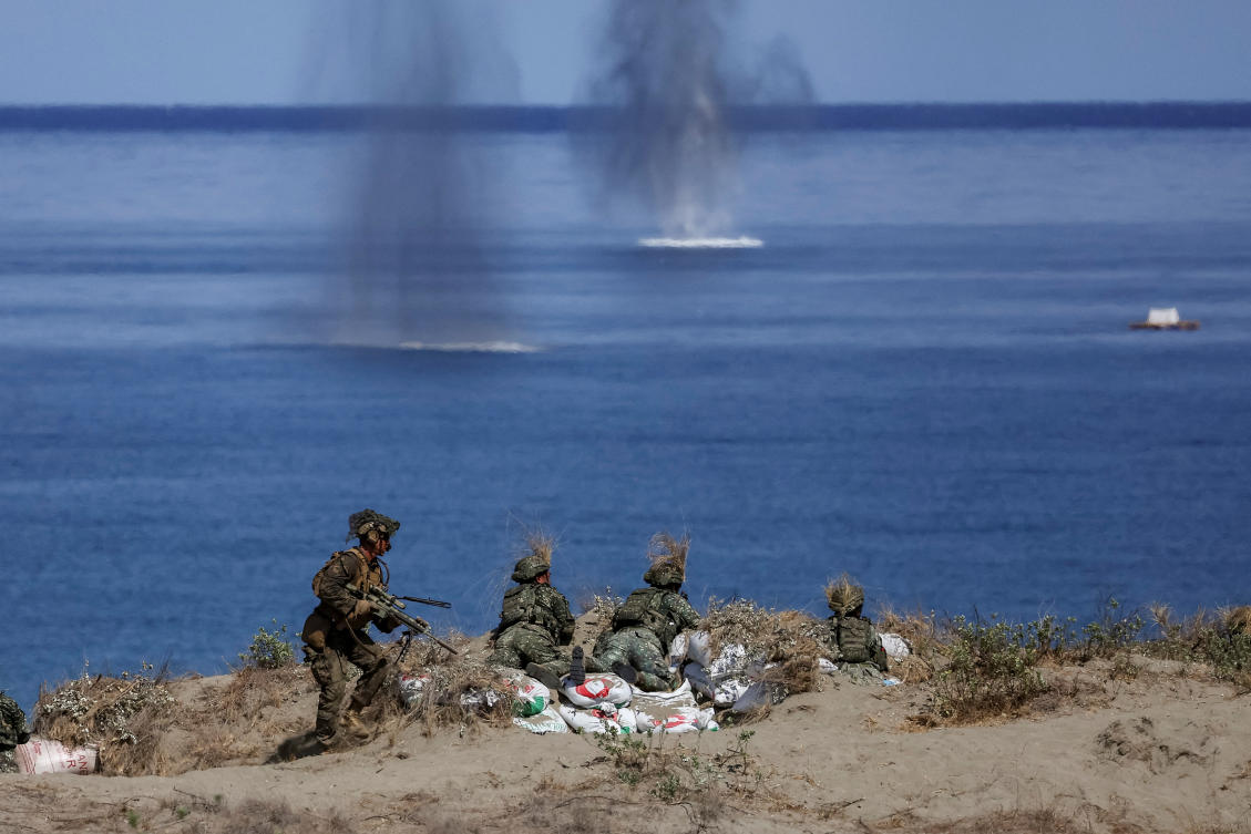 More than 16,700 Filipino and American troops are taking part in the annual military drills – dubbed Balikatan – in multiple locations across the Asian archipelago. (Reuters)