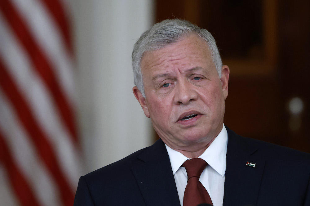 Jordan’s King Abdullah II last met US President Joe Biden at the White House in February. (AFP)