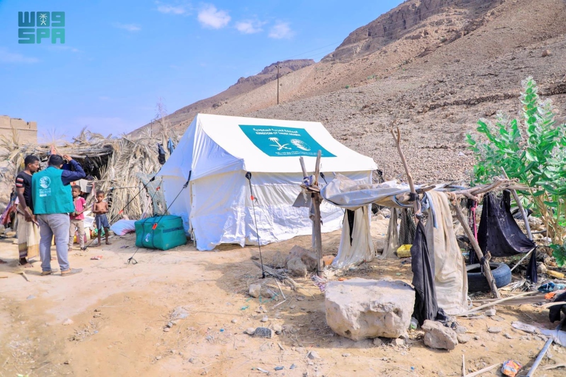 KSrelief provided nearly 200 tents. (SPA)