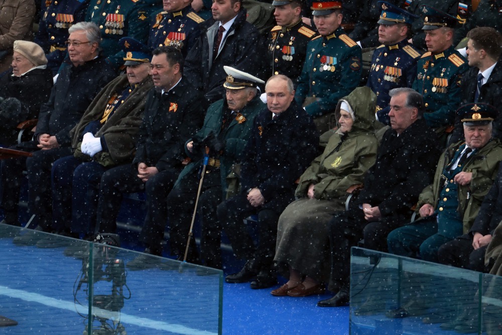 Russia's President Vladimir Putin attends the Victory Day military parade at Red Square in central Moscow. (AFP)