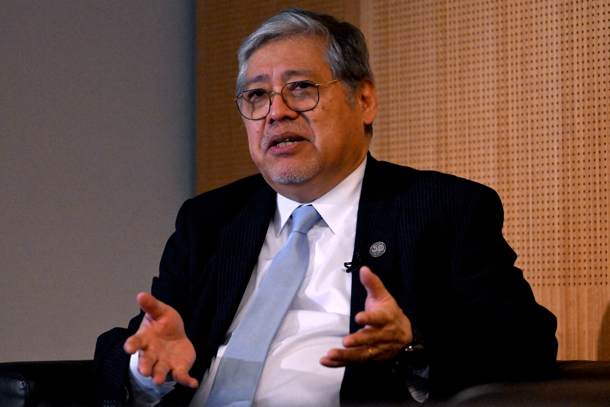 Philippines’ Foreign Secretary Enrique Manalo speaks to AFP during an interview in Melbourne on March 4, 2024. (AFP)