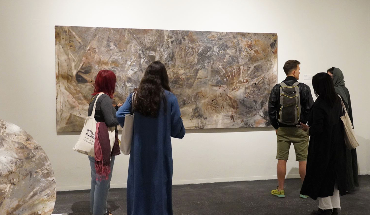 The exhibition in Diriyah’s Jax district showcases a series of thought-provoking artworks and installations from several artists. (Supplied)