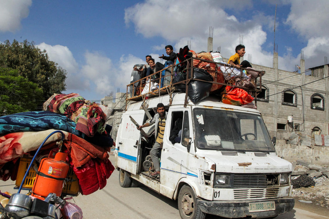 Israeli strikes on Gaza continued on Sunday after it expanded an evacuation order for Rafah despite international outcry over its military incursion into eastern areas of the city. (Reuters)