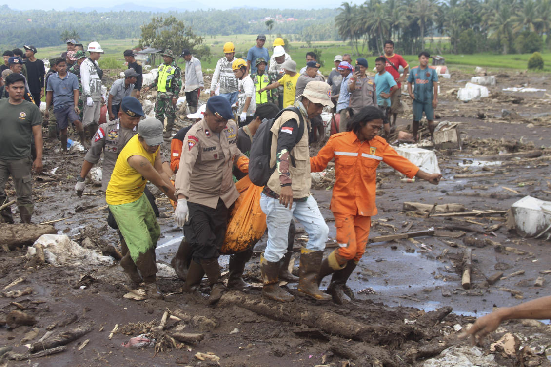 Indonesia’s national disaster and management agency said in a statement almost 200 houses were damaged and 72 hectares of lands, including rice fields, were affected. (AP)