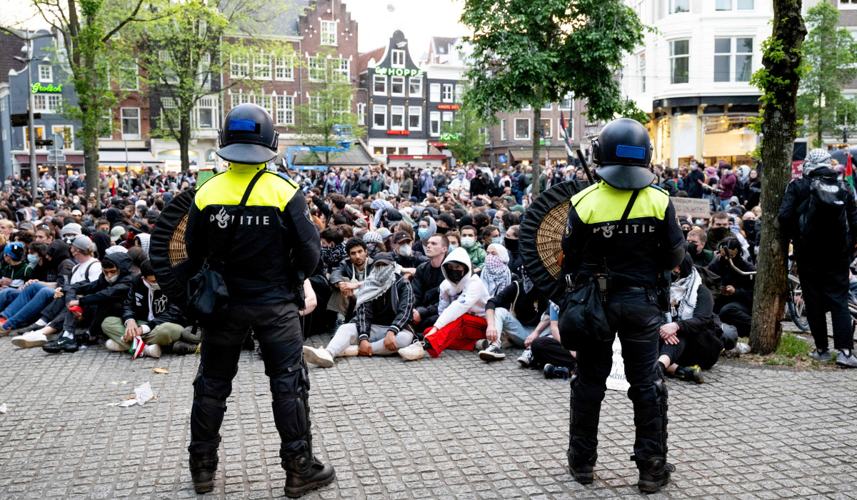 Earlier on Monday, a Dutch protest group said it had occupied university buildings in the Dutch cities of Amsterdam, Groningen and Eindhoven. (AFP)