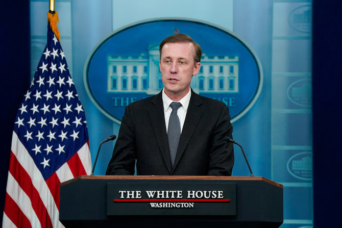 White House National Security Advisor Jake Sullivan speaks during a press briefing at the White House in Washington, U.S., on May 13, 2024. (REUTERS)
