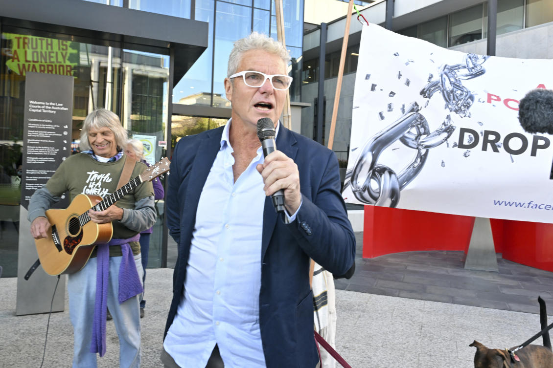 Above, whistleblower David McBride arrives at the Supreme Court of the Australian Capital Territory in Canberra on May 14, 2024. (AAP Image via AP)