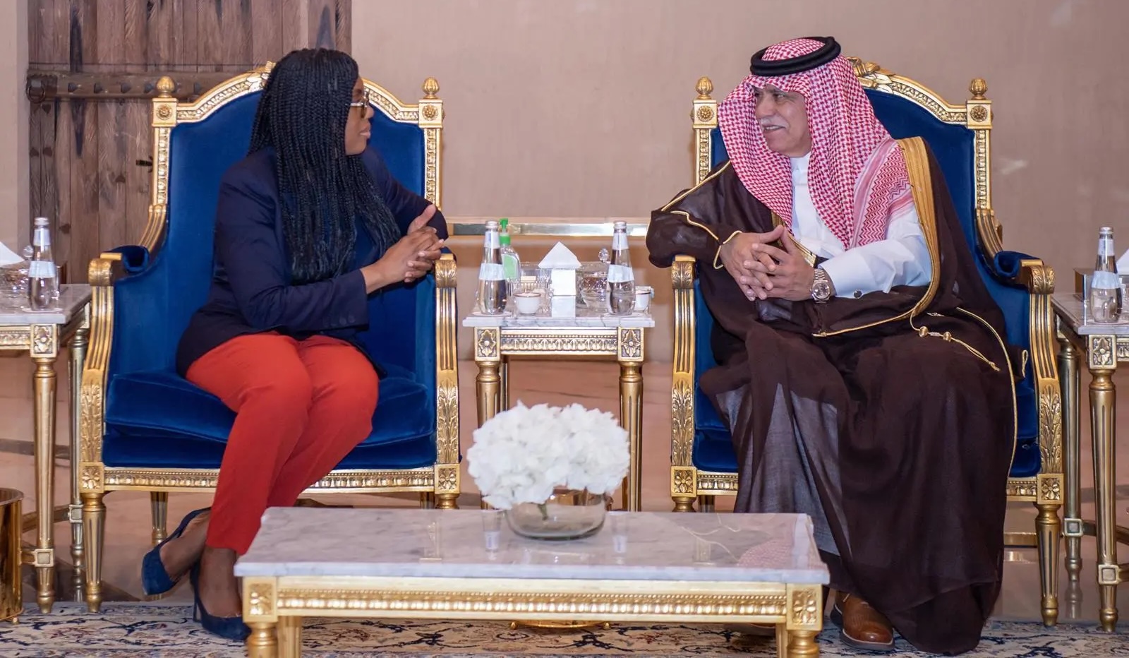 The British ministerial delegation for the GREAT Futures Initiative Conference arrived in Riyadh on Monday evening and was received by the Minister of Commerce, Majid Al-Qasabi. SPA