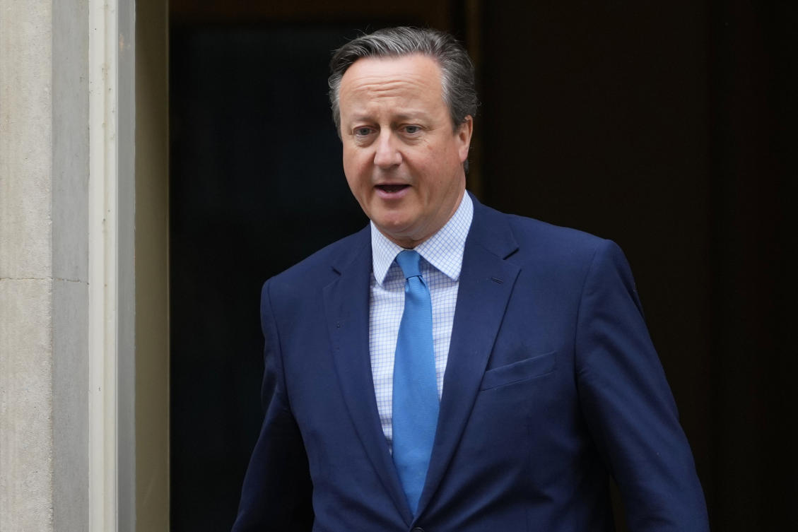 UK foreign secretary David Cameron announced the funding boost to Yemen in a meeting with and Yemeni Prime Minister Ahmed Awad bin Mubarak in London. (AP)