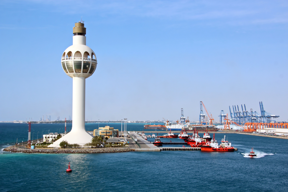 The port of Jeddah in Saudi Arabia. Shutterstock