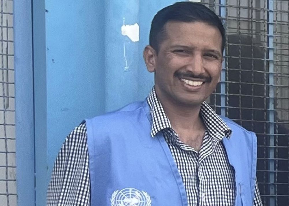 Col. Waibhav Anil Kale, a UN employee and former Indian army officer who was killed by Israeli forces, is seen in a photo shared by the UN office in New Delhi on May 15, 2024. (UN)