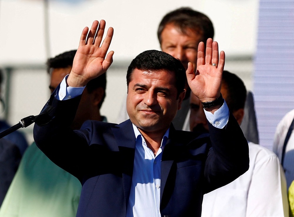 Selahattin Demirtas was convicted of dozens of crimes including undermining state unity. (AFP)