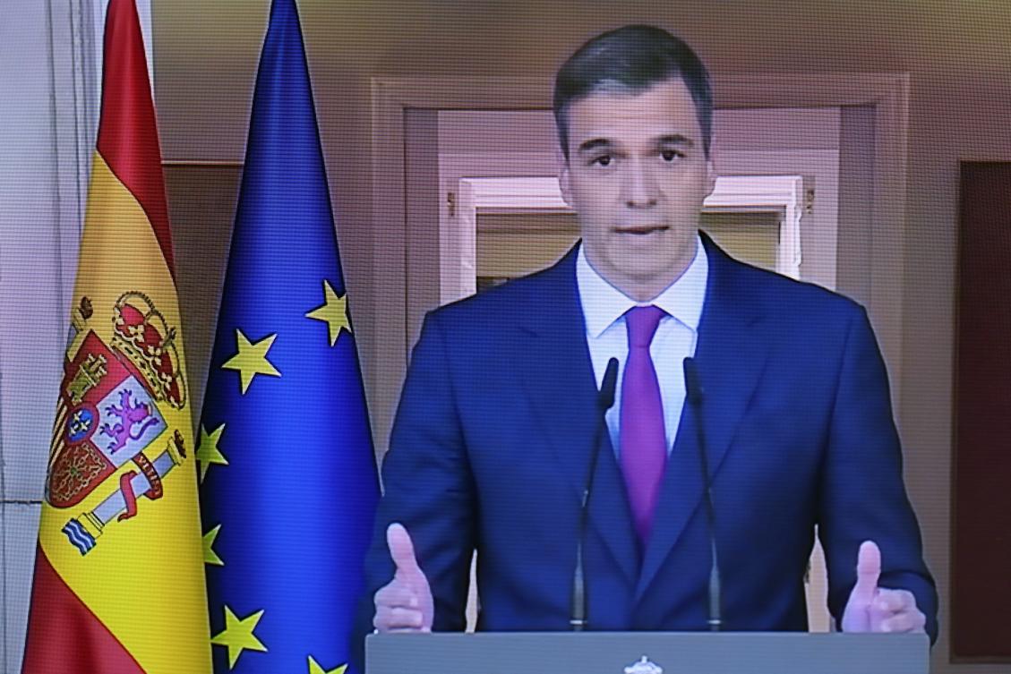 Sanchez said in March that Spain and Ireland, along with Slovenia and Malta had agreed to take the first steps toward recognition of a Palestinian state alongside Israel, seeing a two-state solution as essential for lasting peace. (AFP)