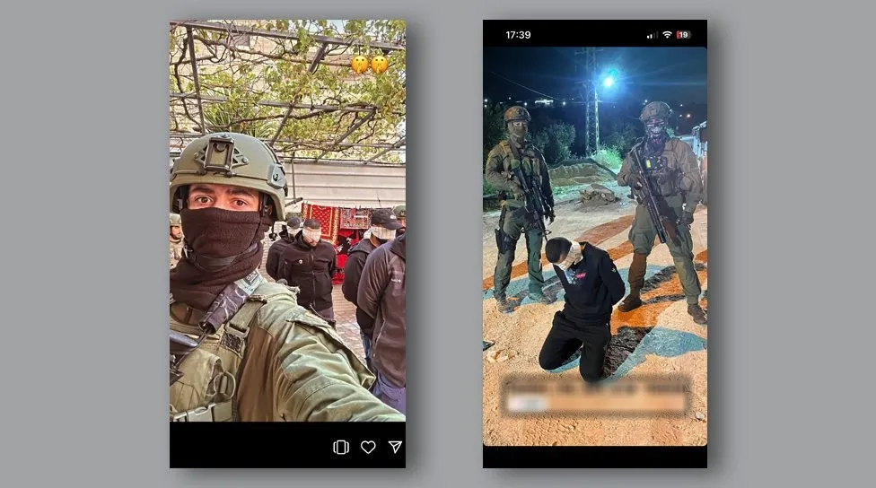 The BBC’s analysis found that the videos and photos it examined were posted by 11 soldiers of the Kfir Brigade. (BBC/Instagram)