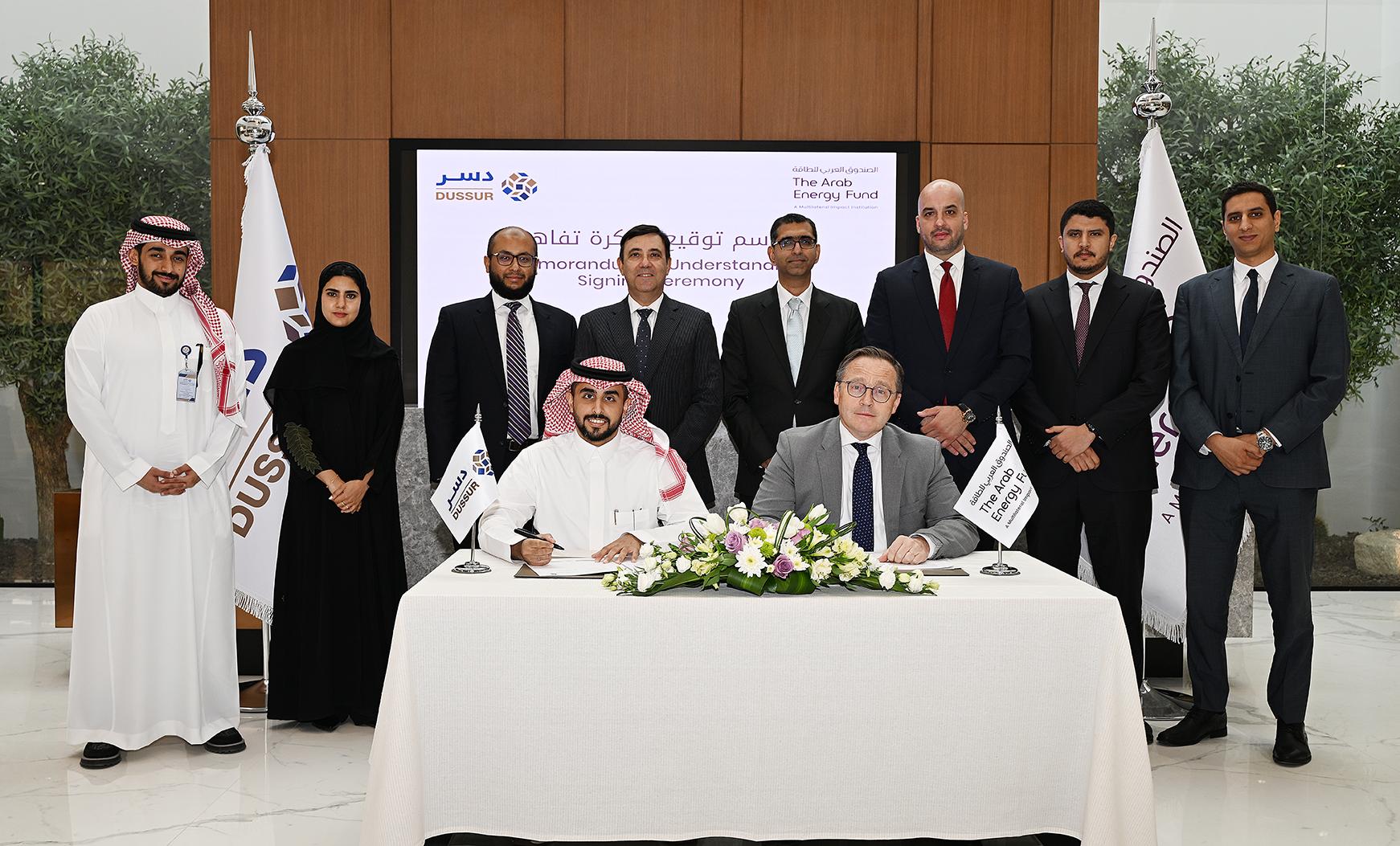 A memorandum of understanding was executed between the energy-focused financial institution TAEF and the Saudi-based industrial investment and development company, also known as Dussur. Supplied