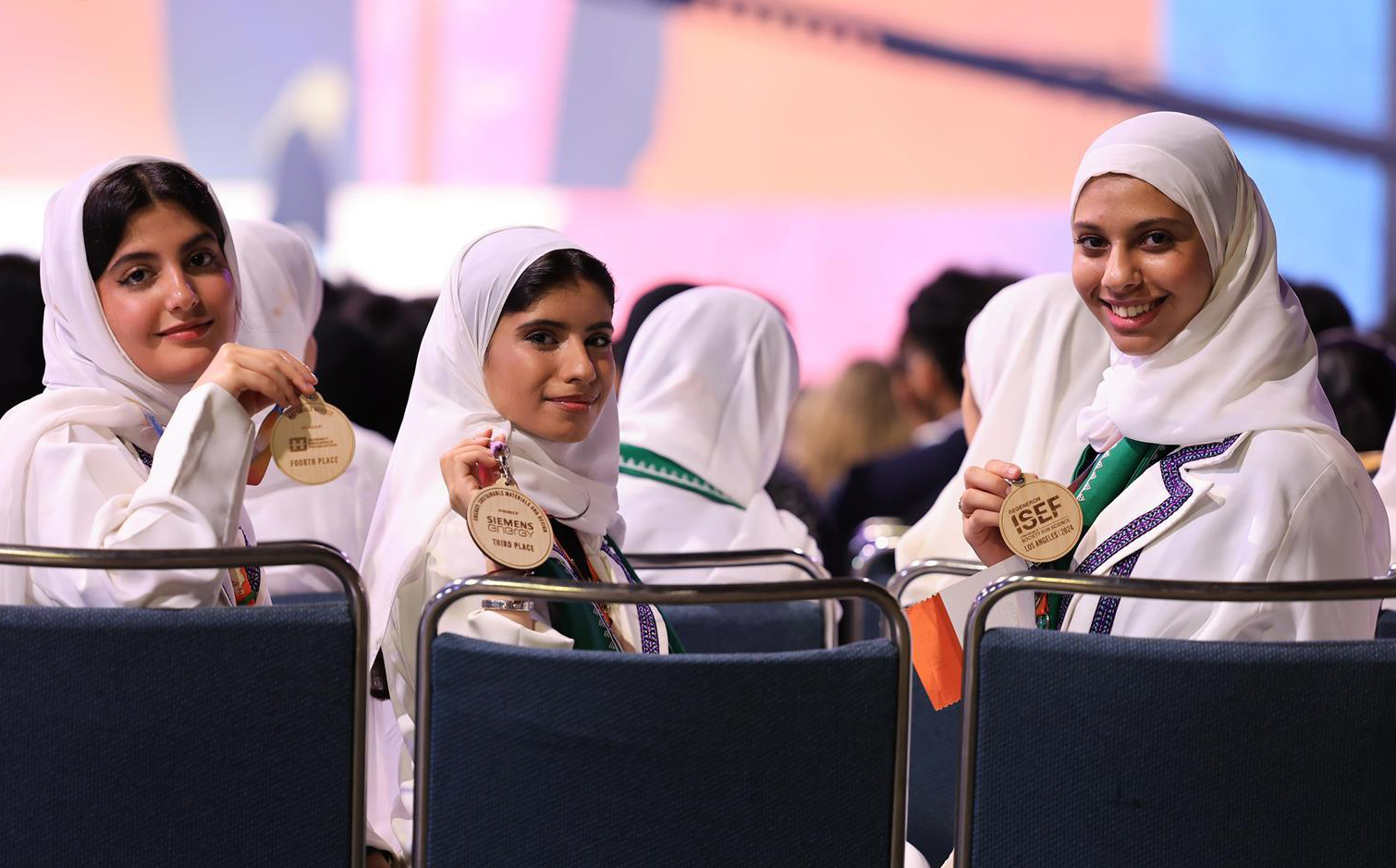 Saudi students at the Regeneron International Science and Engineering Fair 2024 and International Inventions, Innovations, Technology Competition and Exhibition 2024. (SPA)